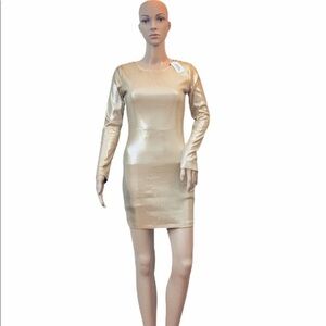 Forever 21 ✅ gold sequin mini dress NWT